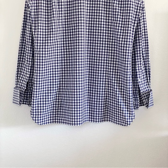 Tom Ford Men’s Slim Fit Gingham Check French Cuff Dress Shirt Blue 43 EU 17 US - Picture 6 of 16